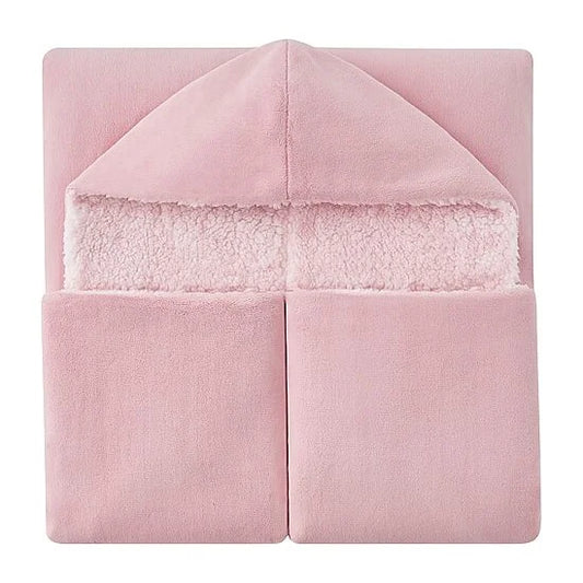 COZY HOODED THROW BLUSH